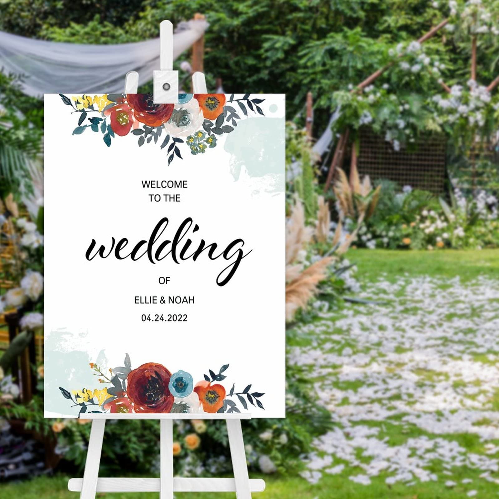 Panneau de bienvenue en bois fini les invités perdus à votre mariage 61x45