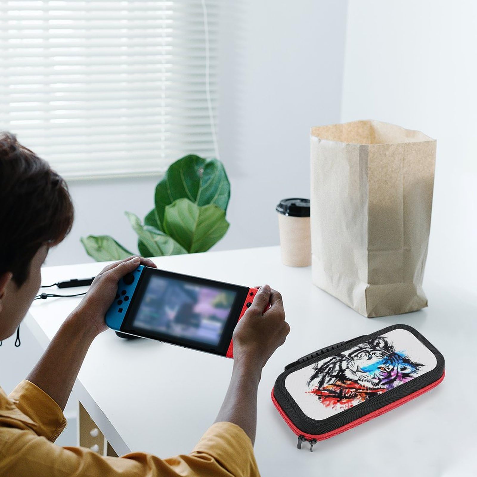 Amazon.co.jp: Switch用ケース ニンテンドースイッチケース 水彩画 虎