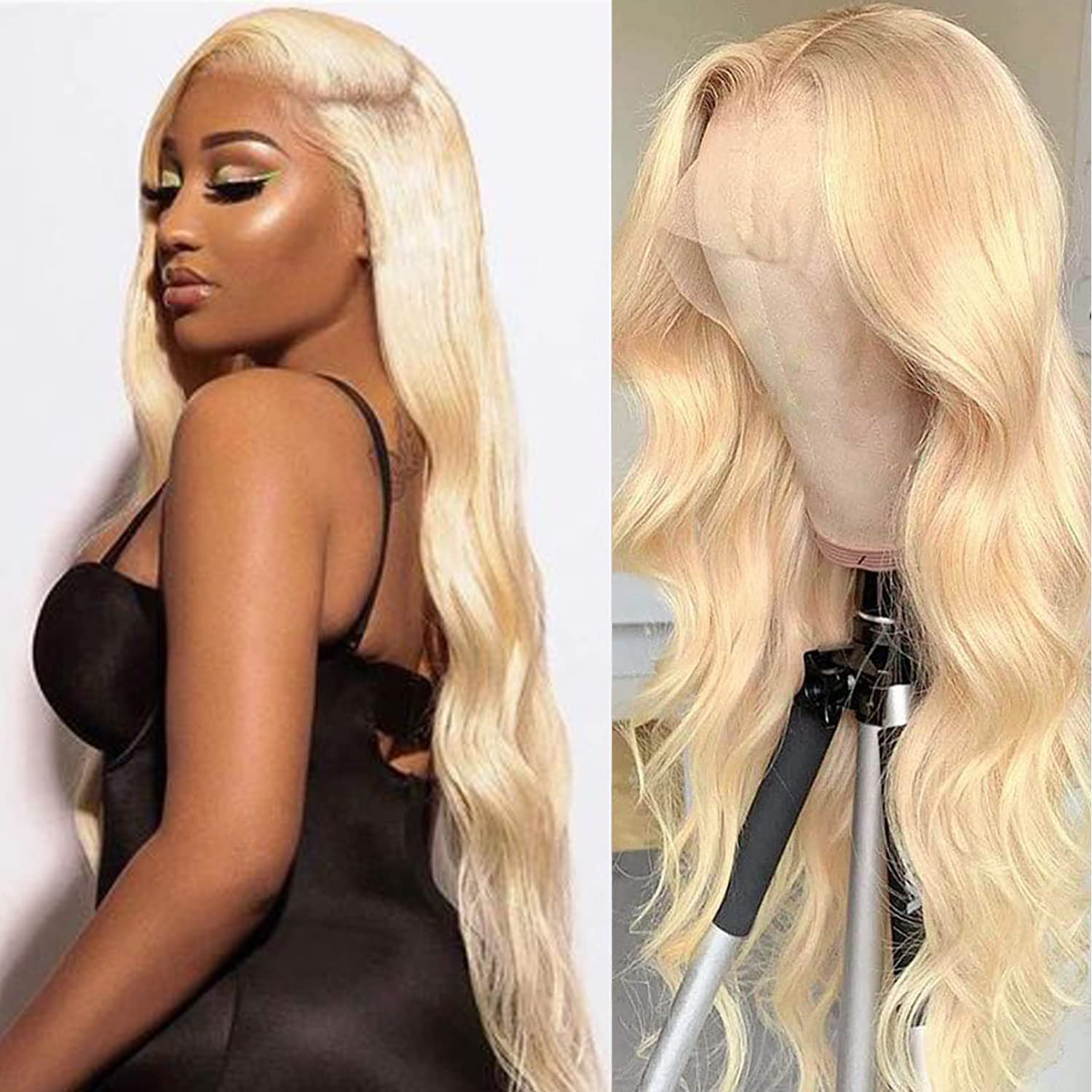 613 Lace Front Wig Human Hair 180 Density, Blonde Lace Front Wigs