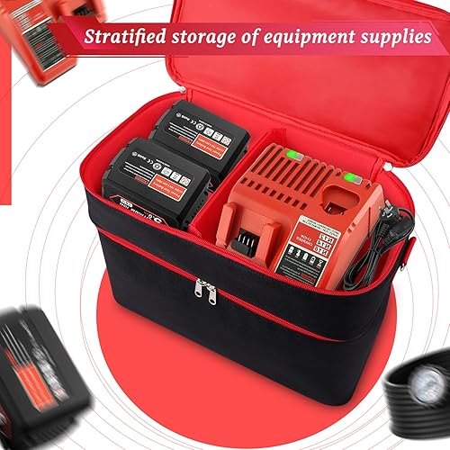 Miniatura 3 de Bolsa portátil para compresor de aire compatible con inflador Milwaukee M18, infladores de neumáticos, funda de transporte de bomba de aire, soporte