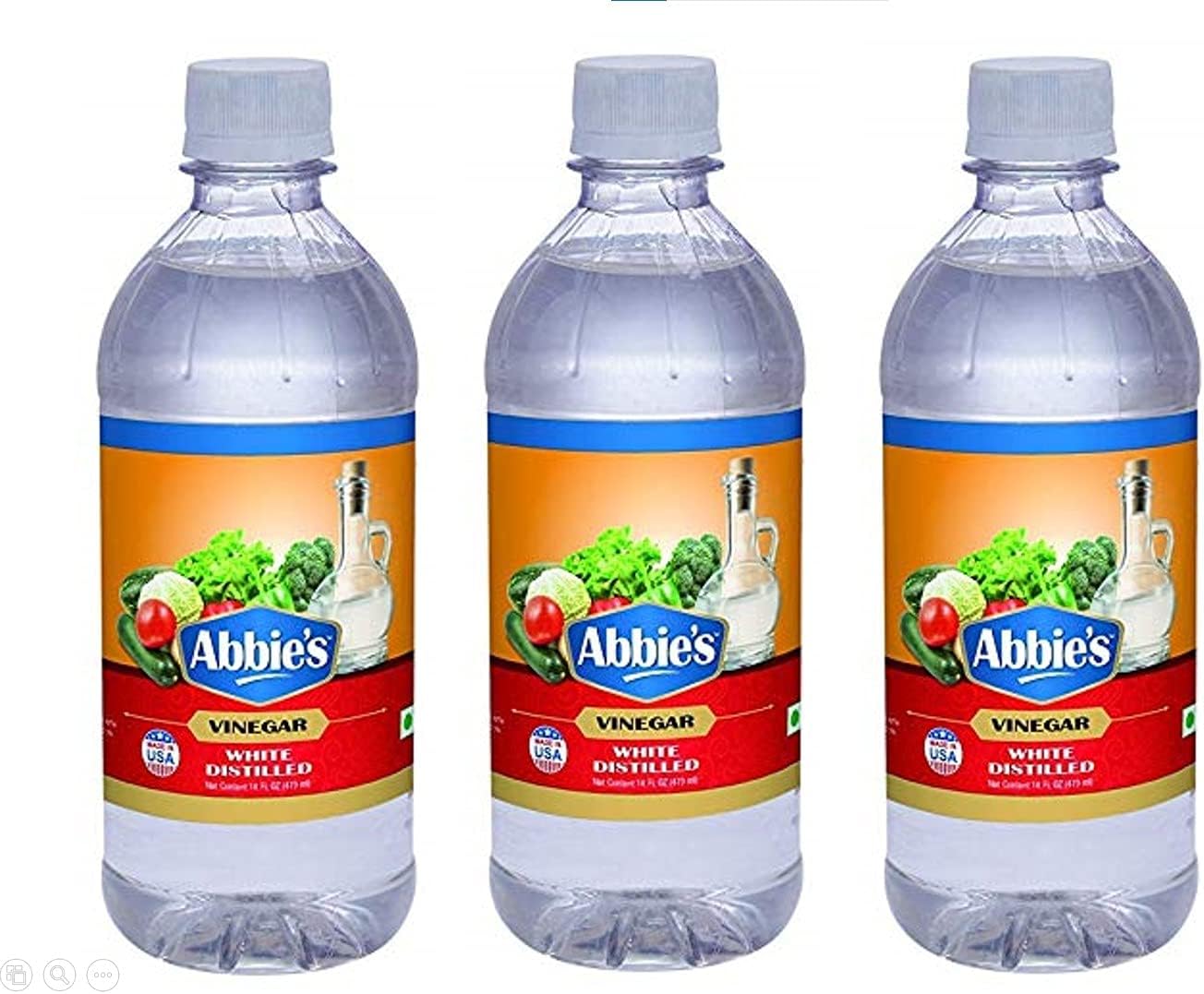 Abbie's White Distilled Vinegar, Pack of 3, Product of USA