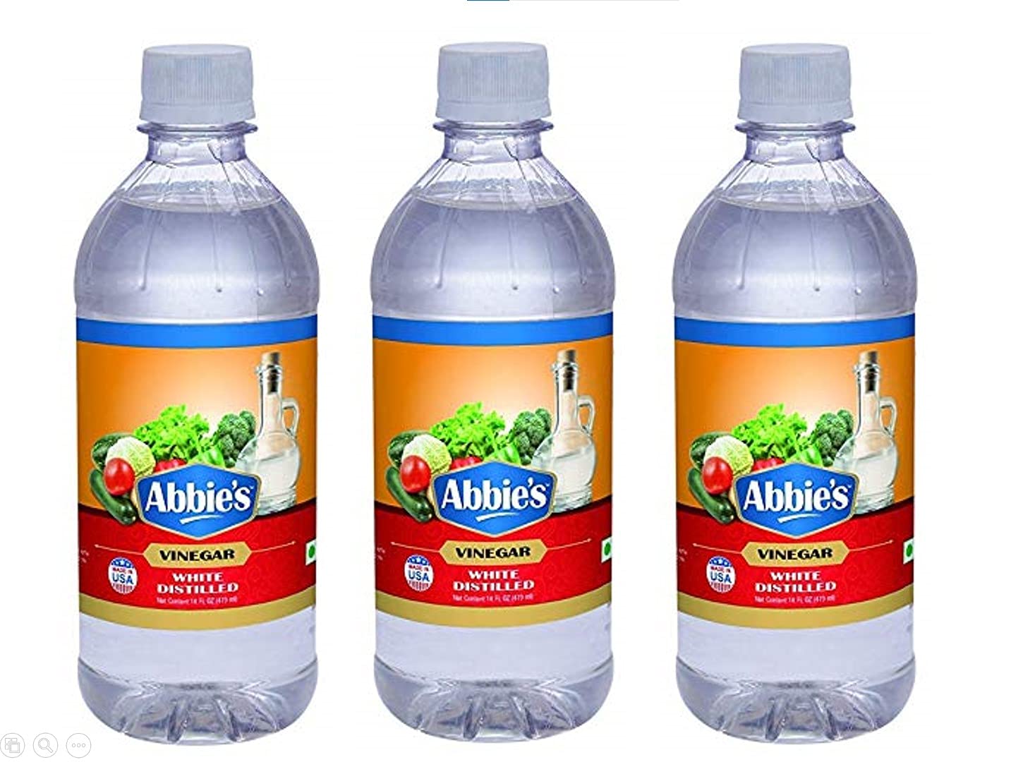 Abbie's White Distilled Vinegar, Pack of 3, Product of USA
