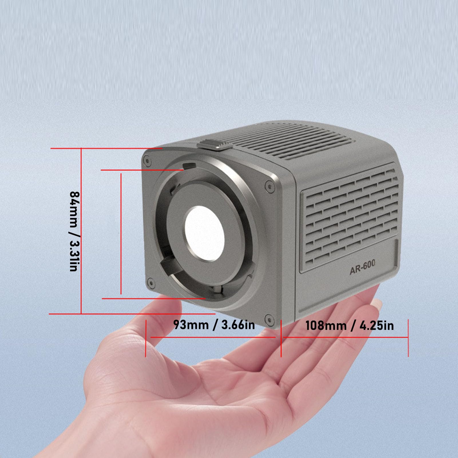 aqxreight Lampa LED do Kamery 55 W COB Dwukolorowa 2700 K 6500 K z Przyciemnianiem PWM Przenośna Ręczna Lampa Studyjna do Fotografii Wideografia Przesyłanie Strumieniowe na żywo Kontrola Aplikacji