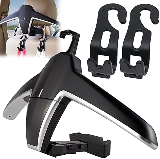Car Coat Hanger with 2 Car Seat Headrest Hooks