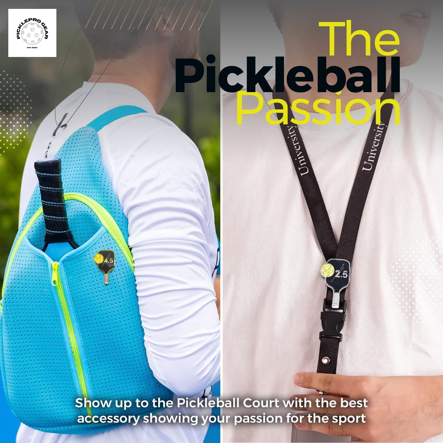 Pickleball Rating Pin Set – Levels 2.5 to 5.0 – 6 Paddle-Shaped Metal Pins in Gift Box – Celebrate Your Pickleball Journey – by PickleProGear