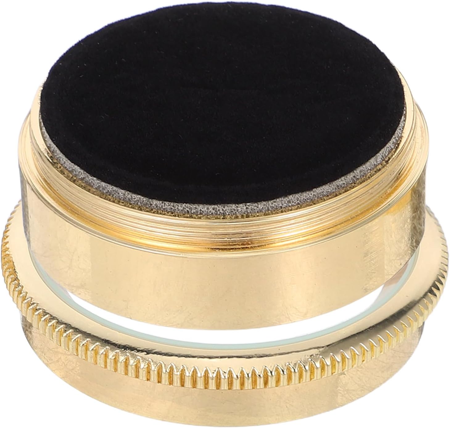 Mini Gemstone Display Box with Glass Lid, Loose Gemstone Holder and Jewelry Showcase Case, Golden Jewelry Storage Container for Collectibles and Coins