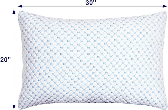 Set 2 Almohadas Memory Foam Queen Refrescante con Funda Lavable miniatura 2