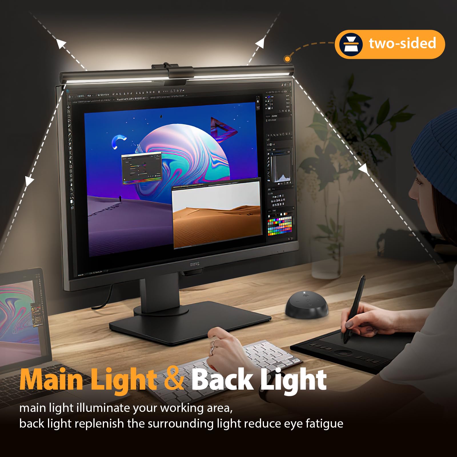 Lampada da Monitor, USB Lampada Schermo PC con Dimmerazione Automatica, Regolabili Luce Monitor per la Protezione Degli Occhi (Classic Pro)