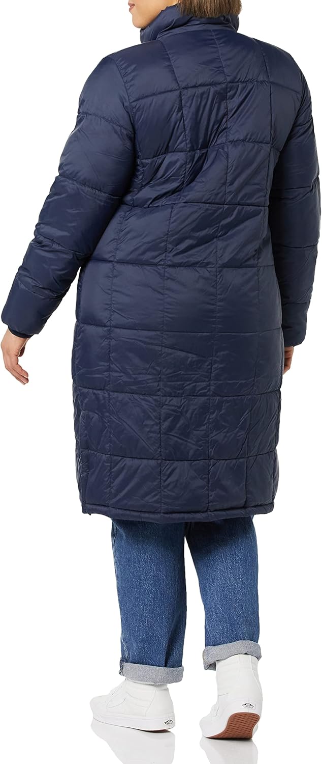 Amazon Essentials Women's Lightweight Quilted Longer Length Coat, Navy, X-Small - Image 4