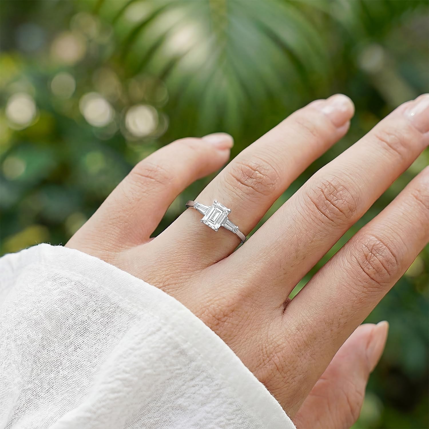 Moissanite Eternity Wedding Band, 2.14Ct, D Color, VVS1 S925 Sterling Silver Band Rings for Women, Moissanite Jewelry for Gifts Travel Engagement Wedding Promise Anniversary (Size 6-8)
