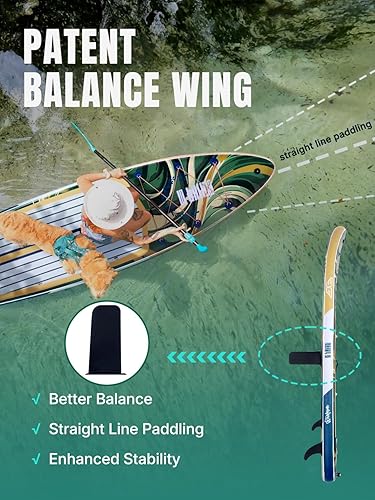 Vista 11 de Niphean Tabla de remo inflable (extra grande) para 2+1 personas/familia, capacidad de 500 libras, tabla de remo con accesorios de SUP, tabla de remo