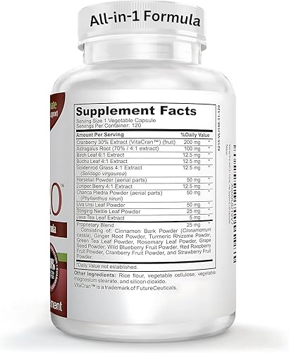 Miniatura 2 de Kidney-Pro con 21 suplementos de salud renal en 1 fórmula (soporte total del riñón), 120 cápsulas.