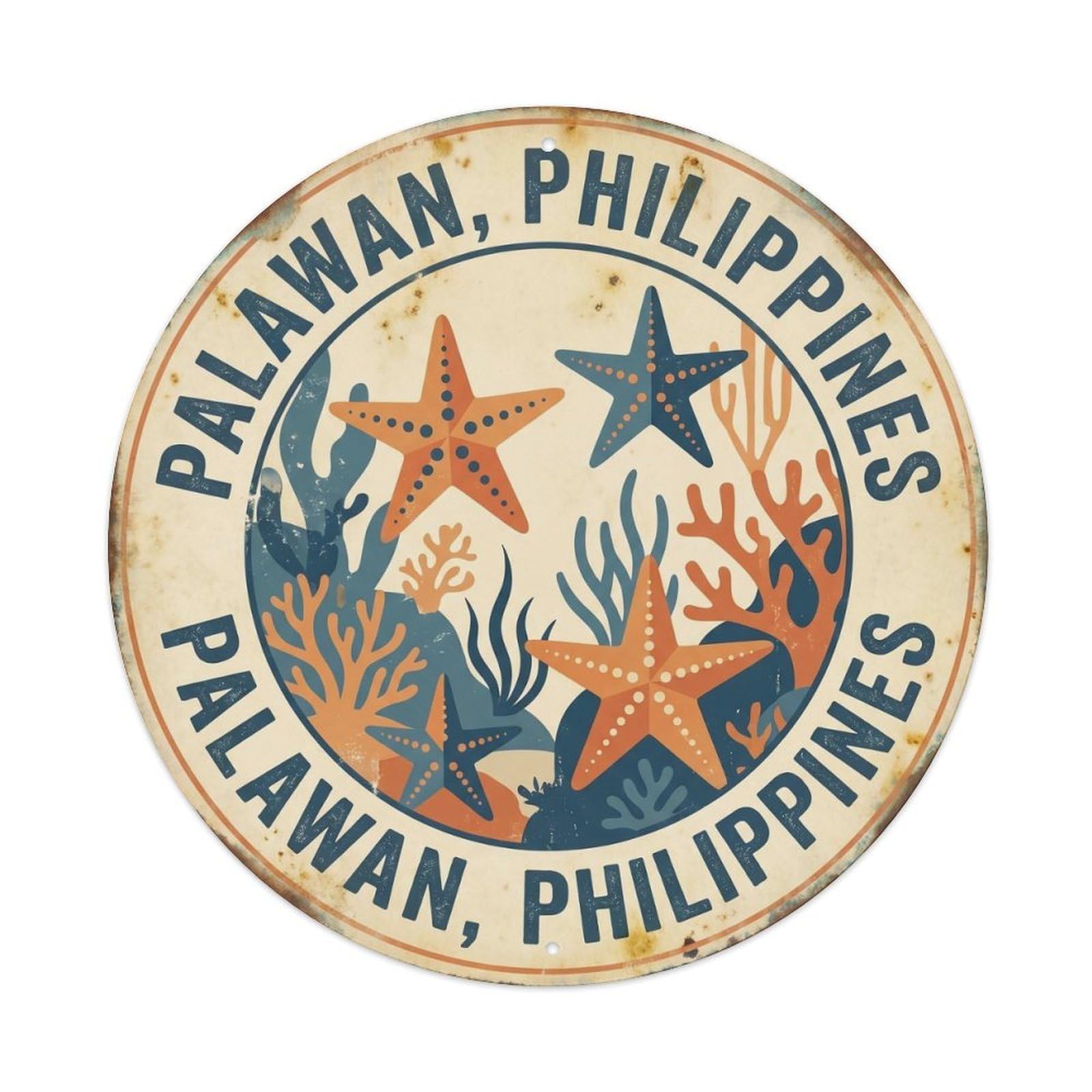 Palawan Starfish Philippines Travel Tropical Beach Metal Tin Sign
