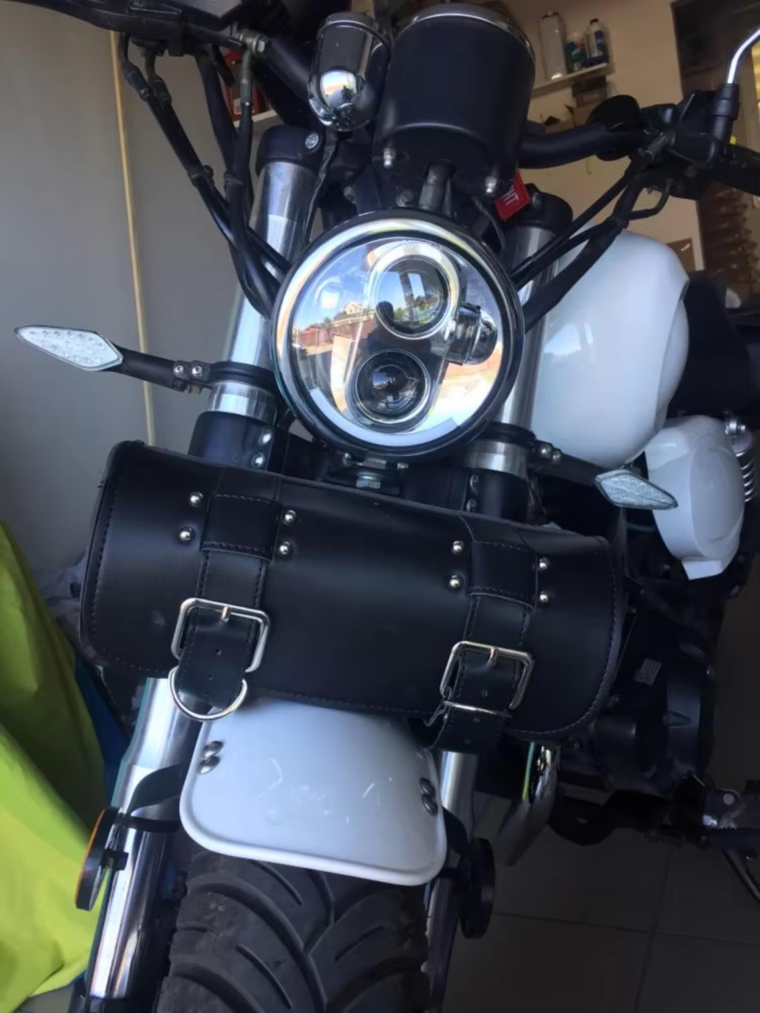 Compatibile Con Chopper Per Bobber Per Cruiser Borse Laterali In PU Attrezzi Anteriori/posteriori Accessori Borse Laterali Modifiche Ricambi Sacche Moto