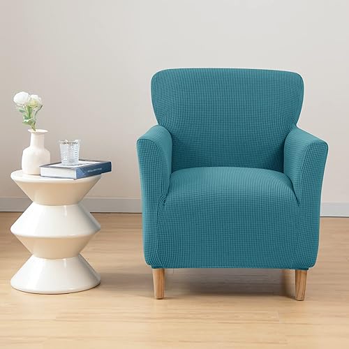 Vista 43 de MIFXIN Fundas para sillón de banquete, funda suave y elástica de jacquard con brazos, elástica antideslizante, funda de sofá, protector de muebles