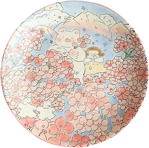 16.9 fl oz17oz Conejo Desayuno Cerámica Taza Creativa Dibujado a Mano Desayuno Desayuno Café Leche Taza de 8 pulgadas