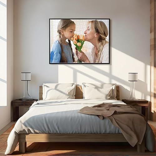 Vista 5 de Custom Puzzle from Photos Personalized Puzzle 300/500/1000 Pieces, Jigsaw for Mother's Day, Friends, Chritsmas, Gift Horizontal (300 piezas)