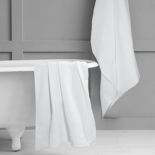 Miniatura 4 de Belizzi Home Juego de 2 toallas grandes de baño de algodón de alta calidad, 35x70 pulgadas, algodón 100% puro, ideal para uso diario, ultrasuave y