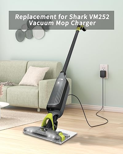Miniatura 2 de Repuesto para cargador Shark Vacmop - Conector dual versátil de 13.3 V compatible con Shark VM252 VM251 VM252C QM250 VM200 (antiguo) VM200C VC200
