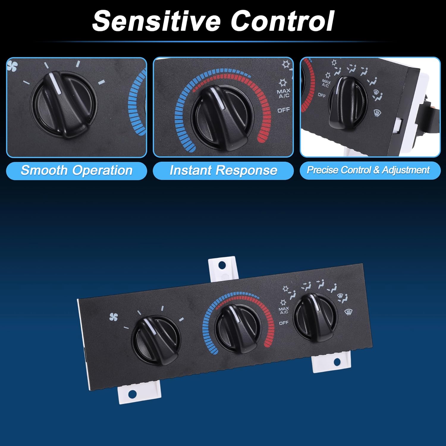 A/C Heater Climate Control Switch Module Panel for Ram 1500 2500 3500 1998-2002 HVAC Climate Temp Unit No.55055459AF/55055459AE/55055466AC/55055466AD