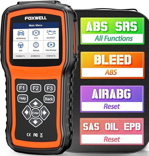 FOXWELL NT630 Plus OBD2 escáner con ABS y SRS funciones completas, herramienta de diagnóstico de auto de purga automática ABS, lector de códigos con