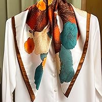 Vista 261 de FONYVE - Pañuelo de satén sedoso de tamaño mediano para mujer, cuadrado, 27.5 x 27.5 pulgadas