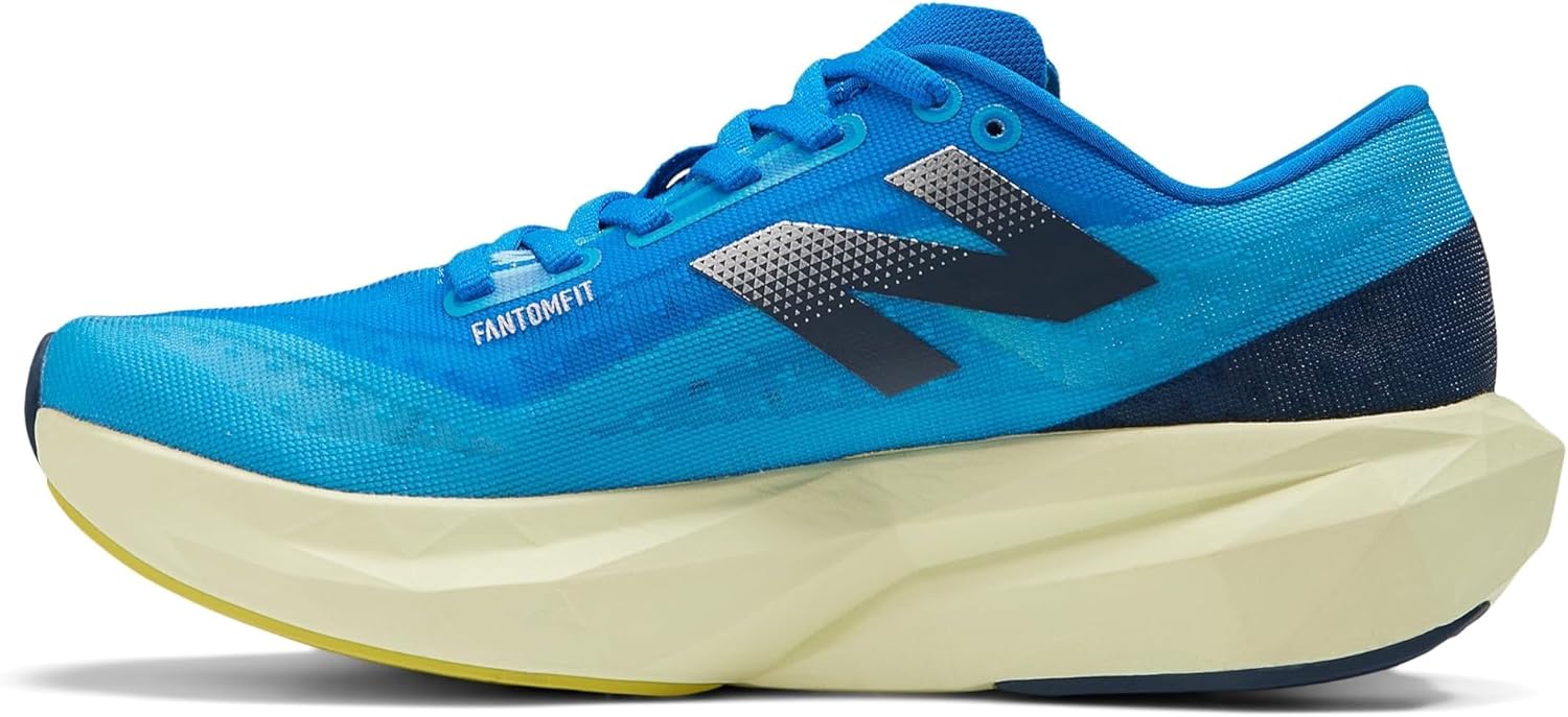 New Balance Women's FuelCell Rebel V4 Running Shoe, Spice Blue/Limelight/Blue Oasis, 12 W - Image 4