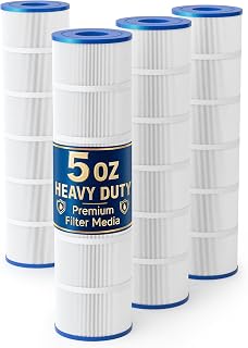 Upgraded 5oz CV460 Pool Filter Cartridges, Compatible with Jandy CL460 & CV460, Replaces OEM A0558000, R0554600, Pleatco PJAN115, 4-Pack, 460 Sq.Ft Total, Premium Media