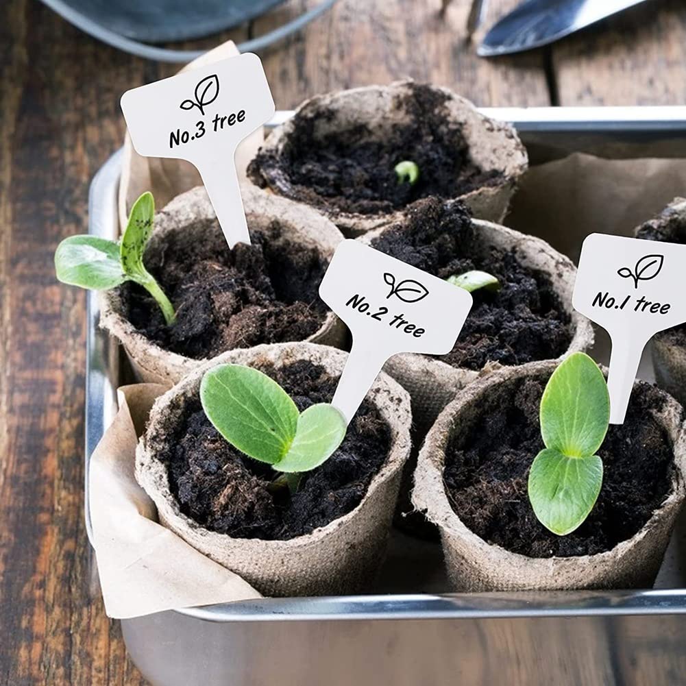 100 etichette in plastica per piante da giardino