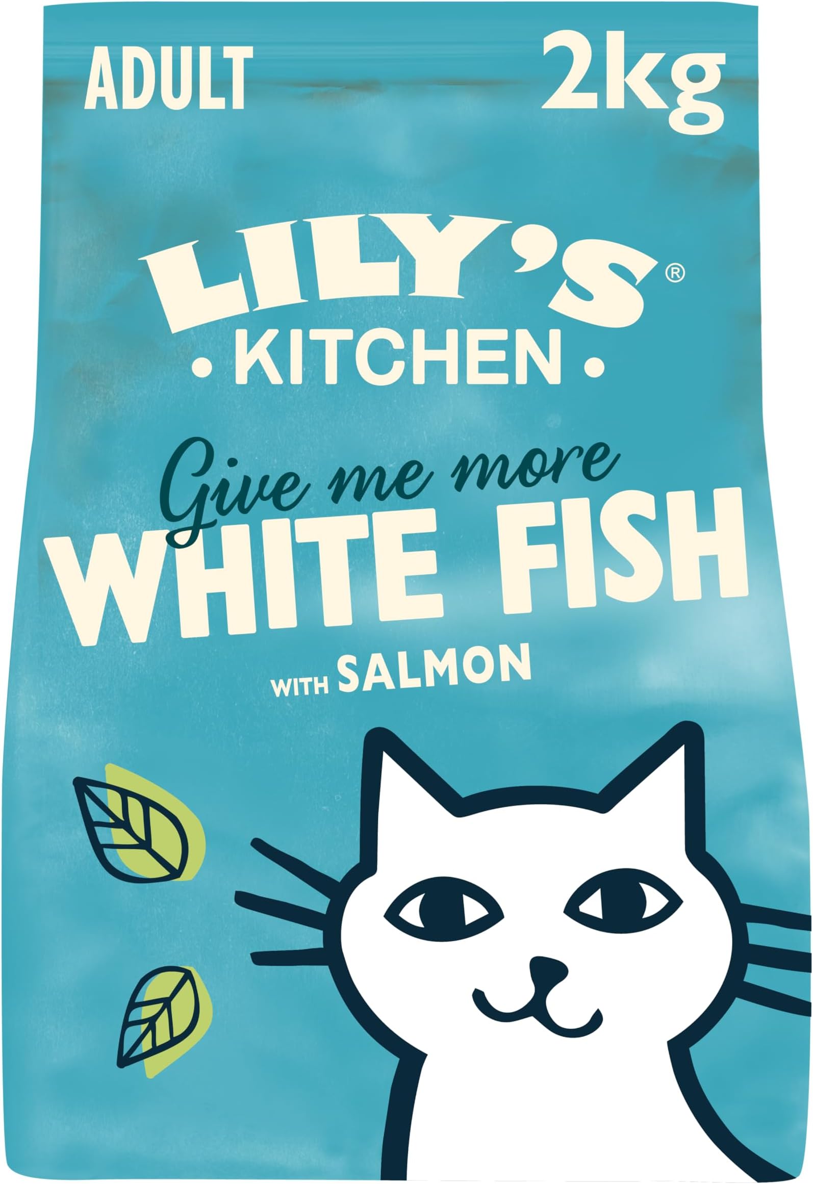Lily's Kitchen Made with Natural Ingredients Adult Dry Cat Food White Fish with Salmon Grain-Free Recipe 2kg
