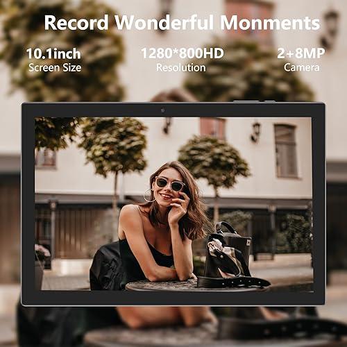 Vista 16 de Tablet 2 en 1 Tablets 10 pulgadas Android 14 Tablet Set con funda para teclado ratón Stylus Film, 8GB+64GB Tablets 10.1 "Tab 1280*800 HD pantalla