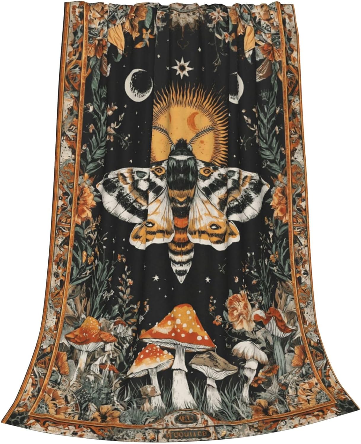 Moth Throw Blanket Soft Flannel Blanket 60"x50" in Bed Blanket Home Decor for Room Sofa Couch All Season - Image 5