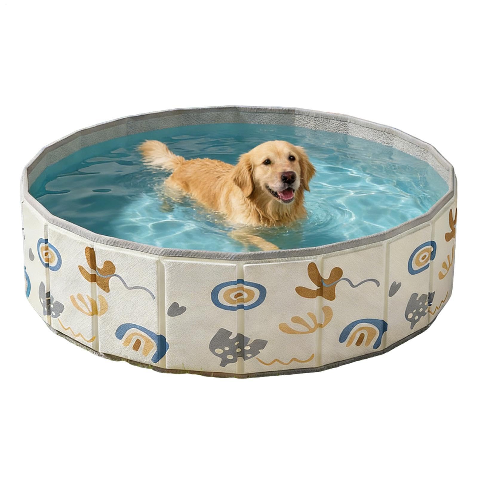 Piscine fun pour chien pour terrasse et jardin, bac de douche portable pour chat