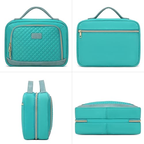 Miniatura 7 de Stuery Neceser para mujer, bolsa de cosméticos de viaje con aprobado por la TSA bolsas de aseo transparentes para colgar en el baño, bolsa