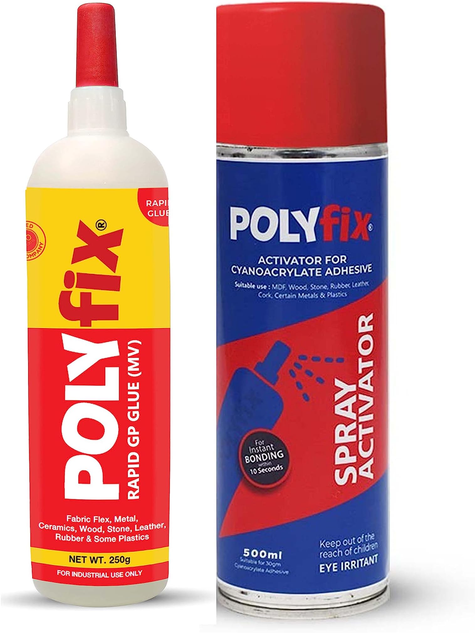 Polyfix Medium Viscosity Cyanoacrylate Instant Glue and Spray Activator