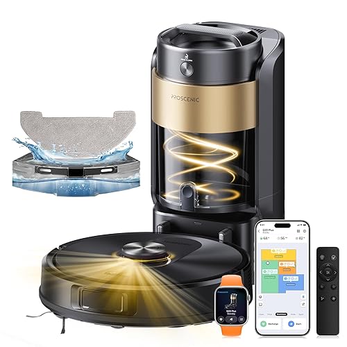 Proscenic Q20 Plus Robot Aspirateur Laveur 10000Pa avec Station Sans