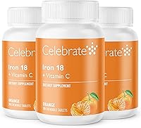 Vista 7 de Celebrate Vitamins Suplemento de hierro con vitamina C – 45 mg de hierro, 60 mg de vitamina C, vitaminas bariátricas para pacientes con WLS, cirugía