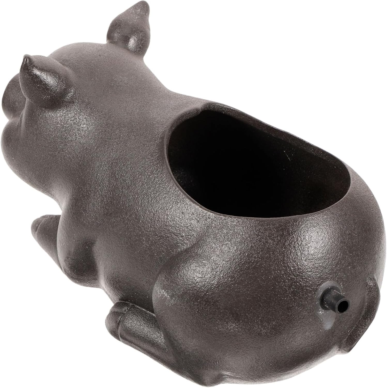 Mipcase Pig Fountain Filter for Indoor and Outdoor Decor Water Circulation Feature for Gardens Balconies and Patios Traditional Chinese Design No Pump