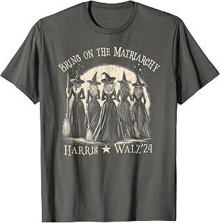 Funny BRING ON THE MATRIARCHY Kamala Walz Witches Slogans T-Shirt
