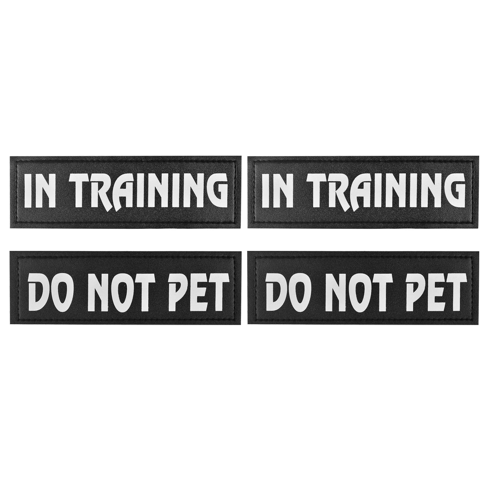 Reflektierende Hundepflaster – „Do Not Pet“ & „Training“ Für Geschirr & Weste, 4er-Set