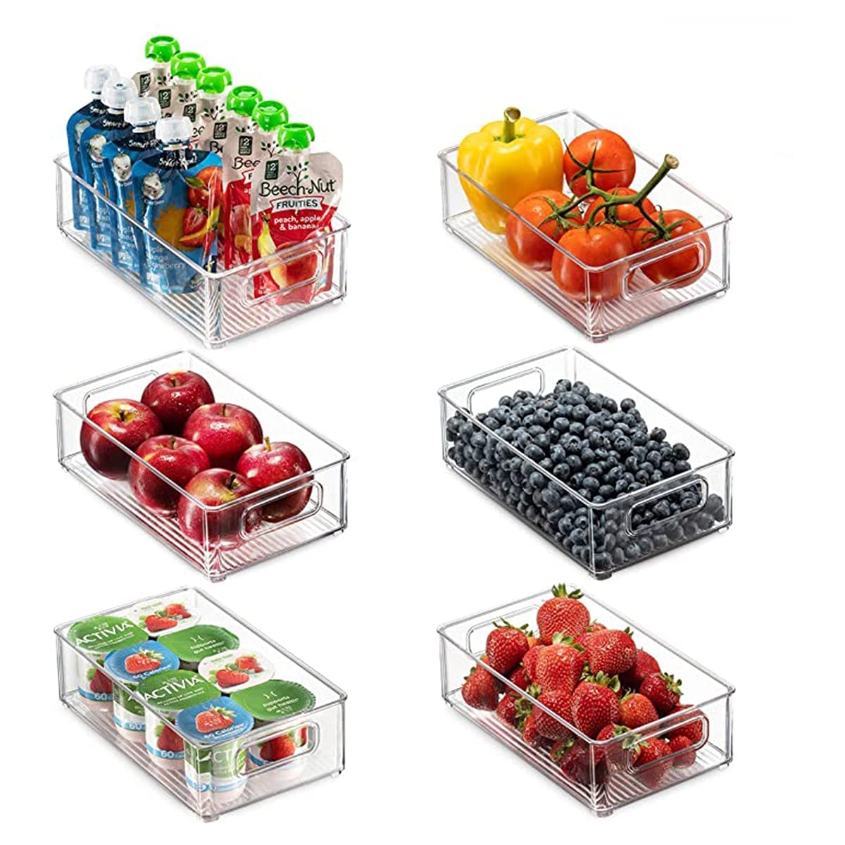Buy YUEMA 6 Pack Fridge Organizer, Shelves Can Storage Trays with
