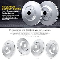 Vista 2 de R1 Concepts Frenos traseros y rotores Accesorios incluidos Kit de pastillas de freno y rotores traseros óptimos OEp Compatible con Audi Q7