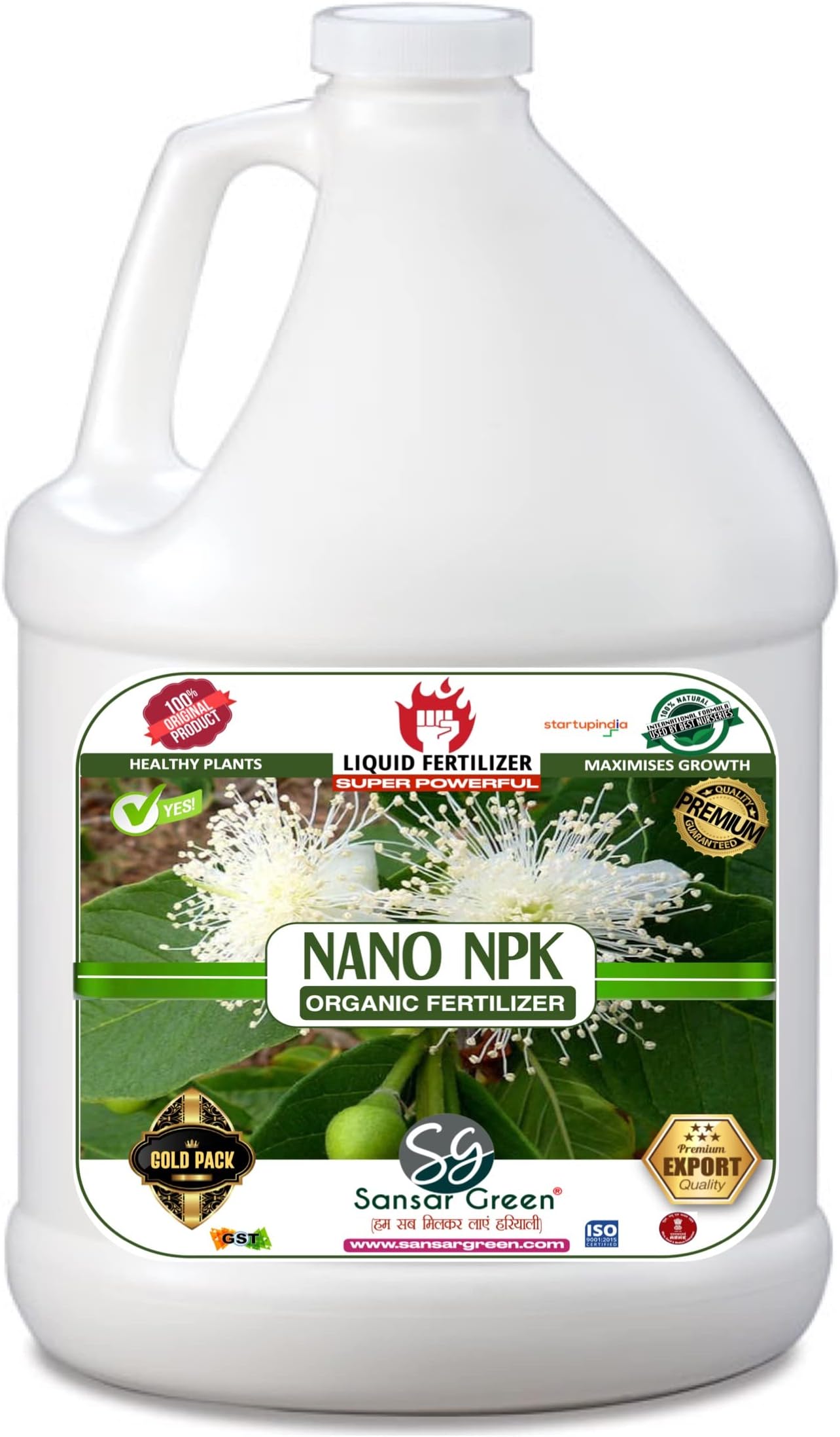 Sansar Green® Nano NPK Organic Liquid Fertilizer for all Plants Growth (500 ml)
