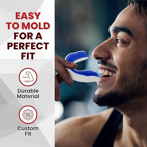 Miniatura 3 de SafeGrin Pro - Protector bucal de boxeo  Protector bucal esencial de boxeo absorbente de golpes  Protector bucal juvenil de ajuste personalizado