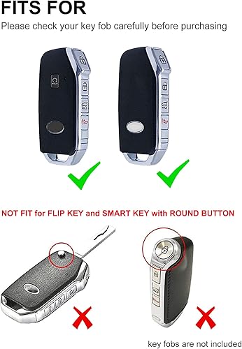 Miniatura 2 de chyoekey Funda para llavero Kia con llavero de TPU suave de protección completa para llave de automóvil, compatible con Kia Ceed, Cerato, Forte,