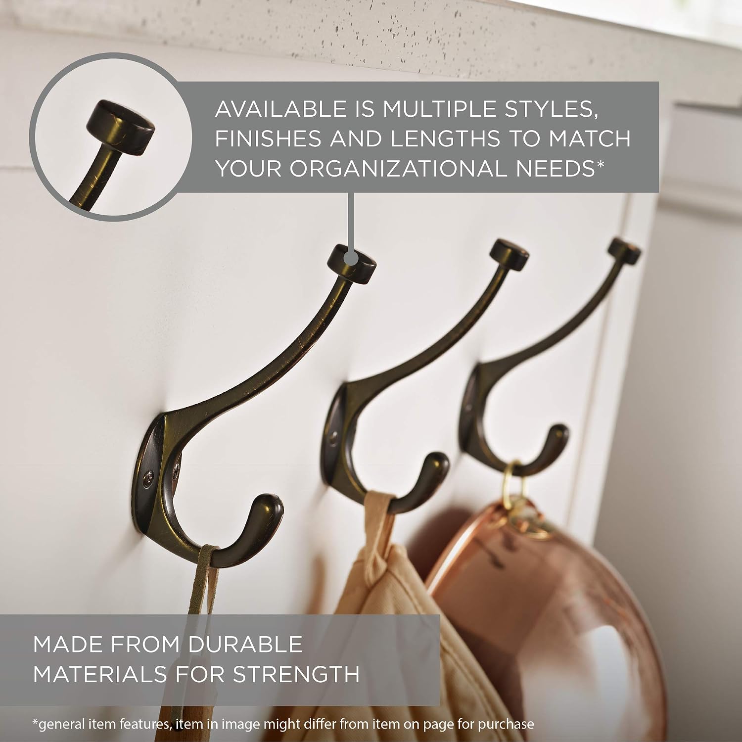 Franklin Brass (5-Pack) Double Wall Hooks 2-Prong Coat/Hat Polished Chrome Hooks for Hanging Wall Mount Hanger Clothes, Purse, Bag, Towel Organization Decorative Wall Hooks FBDPRH5-PC-C