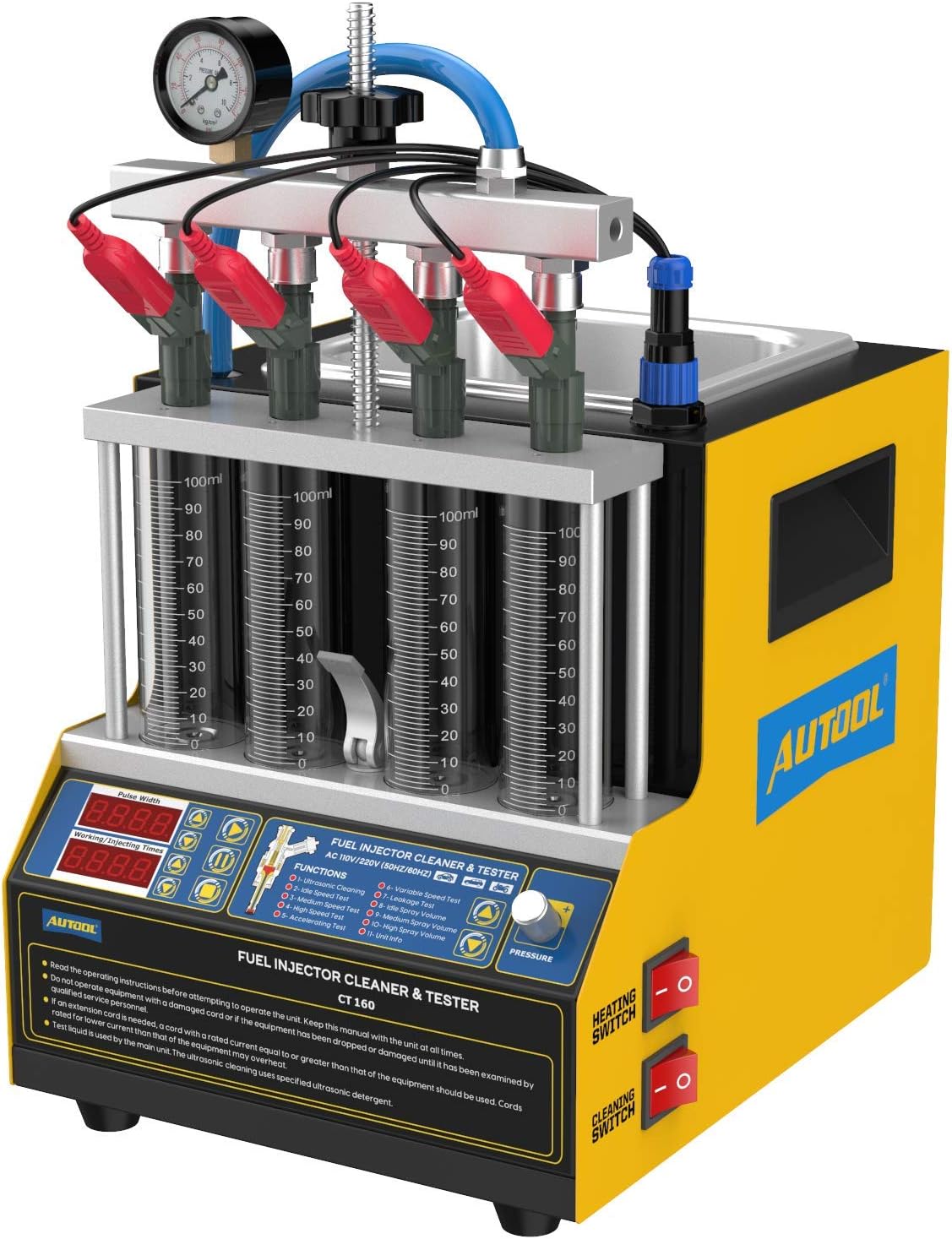 AUTOOL CT 160 Fuel Injector Cleaner & Tester, Automotive Fuel Injection Systems Cleaners,Fuel System Cleaners Testers 110V : Automotive