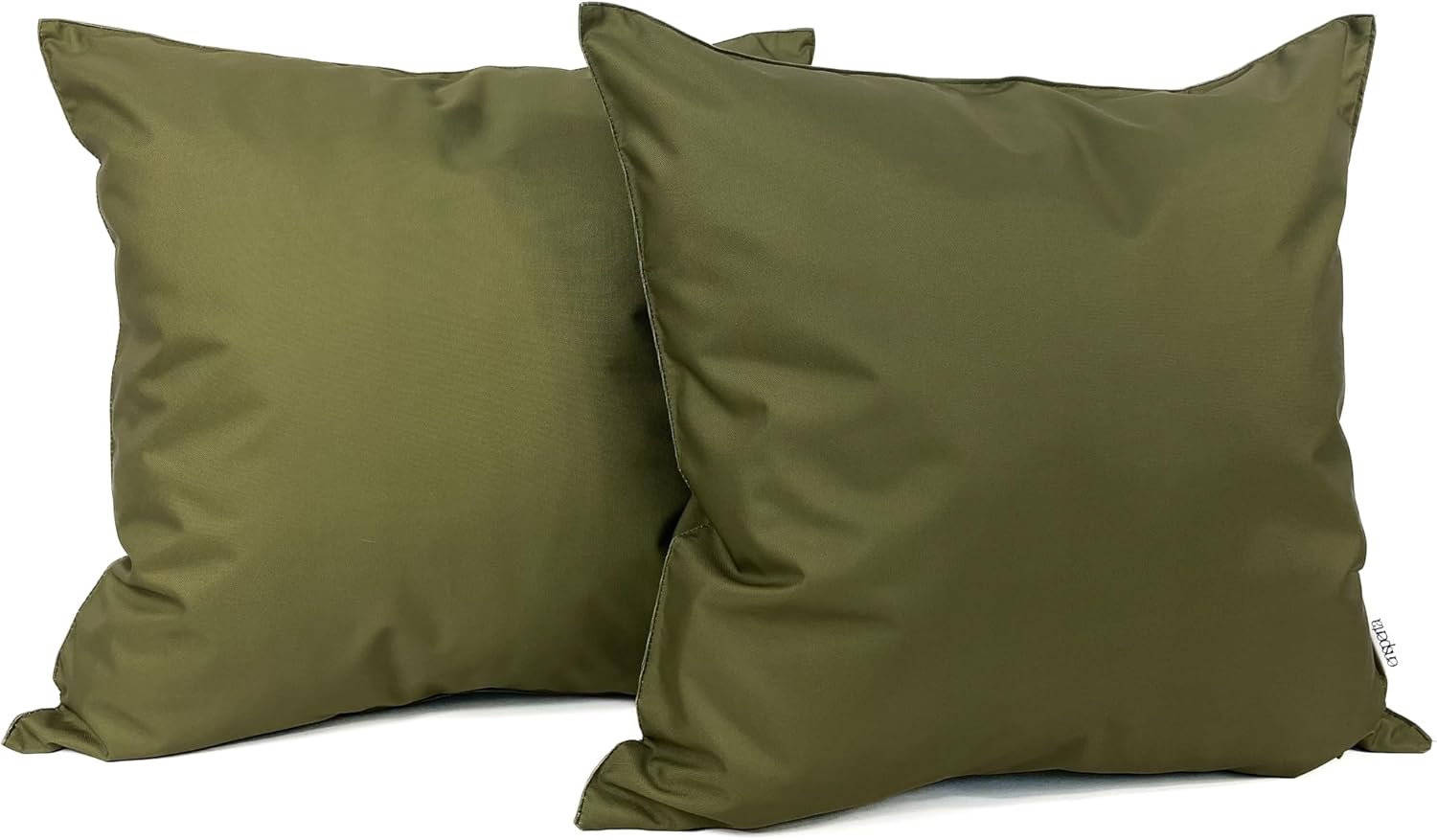 Pack of 2 Outdoor 20''x20'' Waterproof Olive Green Throw Pillow Covers Decorative Square Patio Pillows for Patio Furniture (Martini Olive)