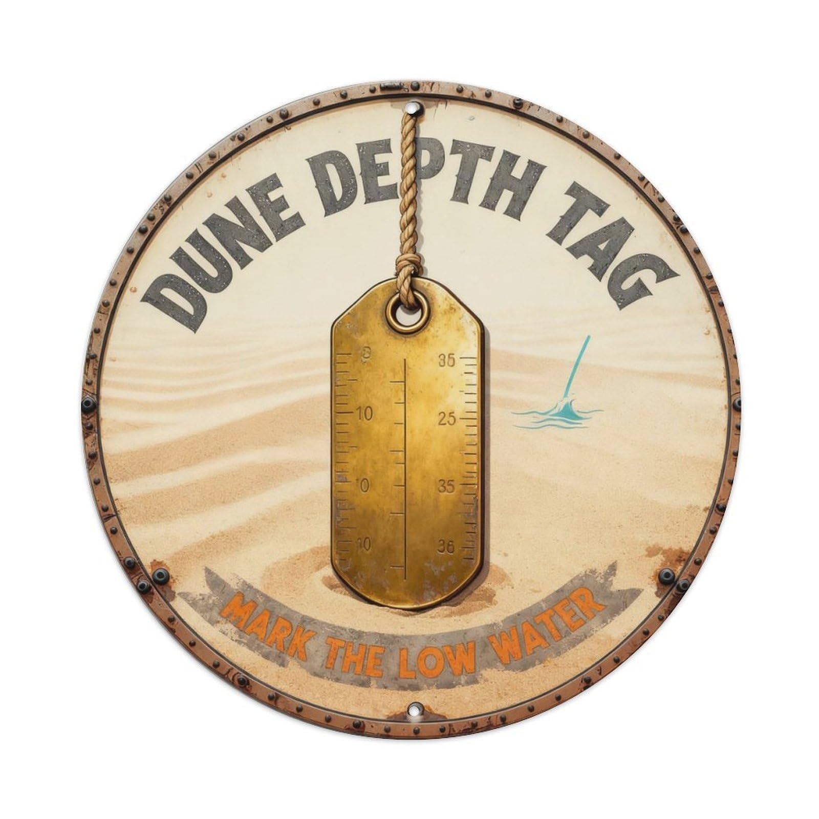 Dune Depth Tag Sign Metal Tin Sign Plaque