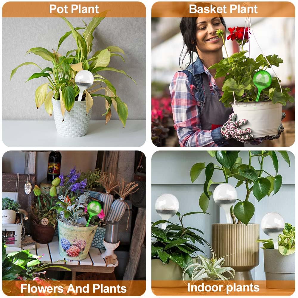 6 Pièces Globes d'arrosage, Boules Automatique Matériel d'Arrosage Automatique en PVC pour Plantes, Globes d’arrosage Plastique Transparent pour Plantes de Jardin Bonsaï Plantes en Pot